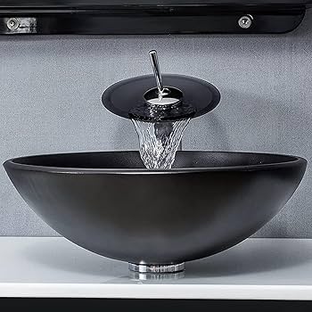 Amazon.co.jp: 洗面ボウル 混合水栓 セット 小型 黒 丸型/四角
